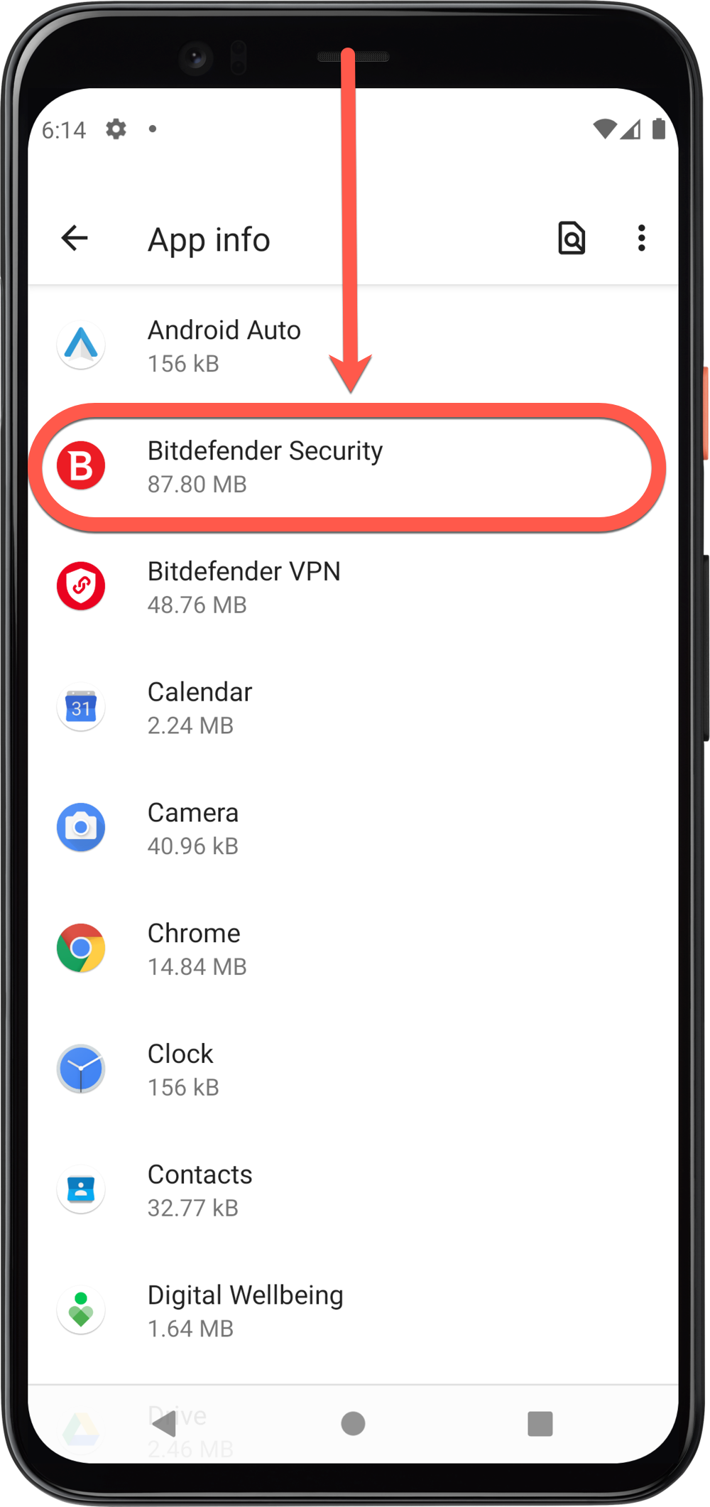 desinstalar o Bitdefender for Android