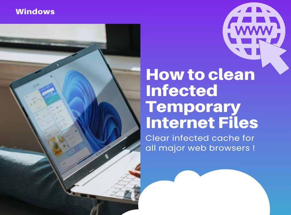 Limpar ficheiros temporários infectados da Internet no Windows