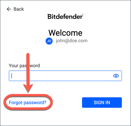 Como redefinir a palavra-passe quando não tem acesso à sua conta da Bitdefender Central