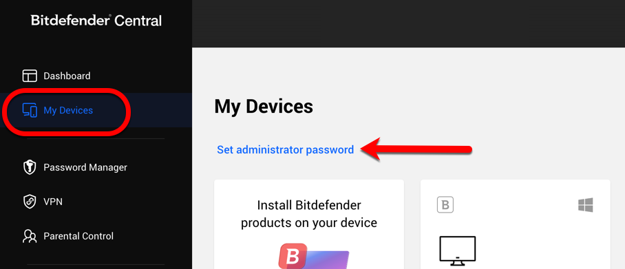 Como repor ou remover a palavra-passe definida para as definições do Bitdefender