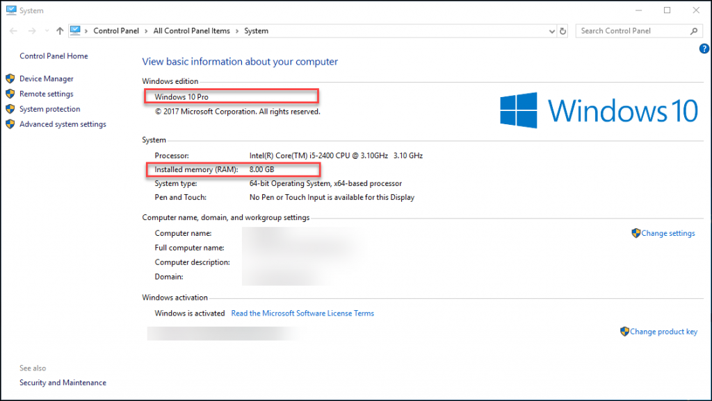Verificar se um PC Windows cumpre os requisitos do sistema Bitdefender - Windows 10