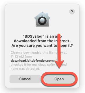 Como gerar um registo BDsys no Mac - aviso