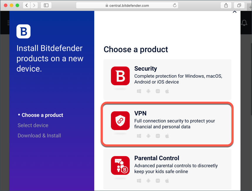 install Bitdefender VPN on Windows